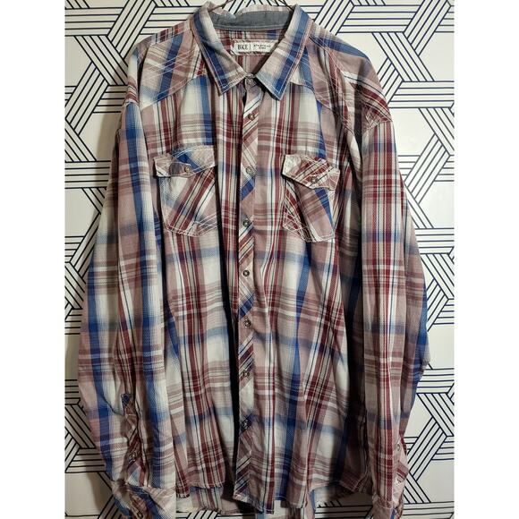 Mens BKE Athletic Fit Button Front Size 4XL - Picture 1 of 3
